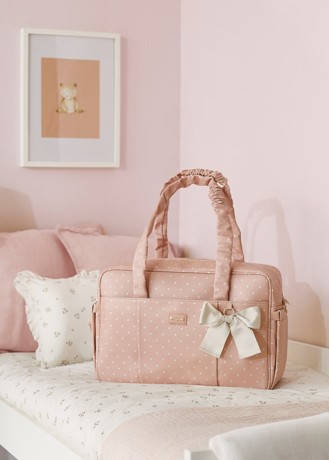 Rosy Pink Polka Dot Weekender Bag