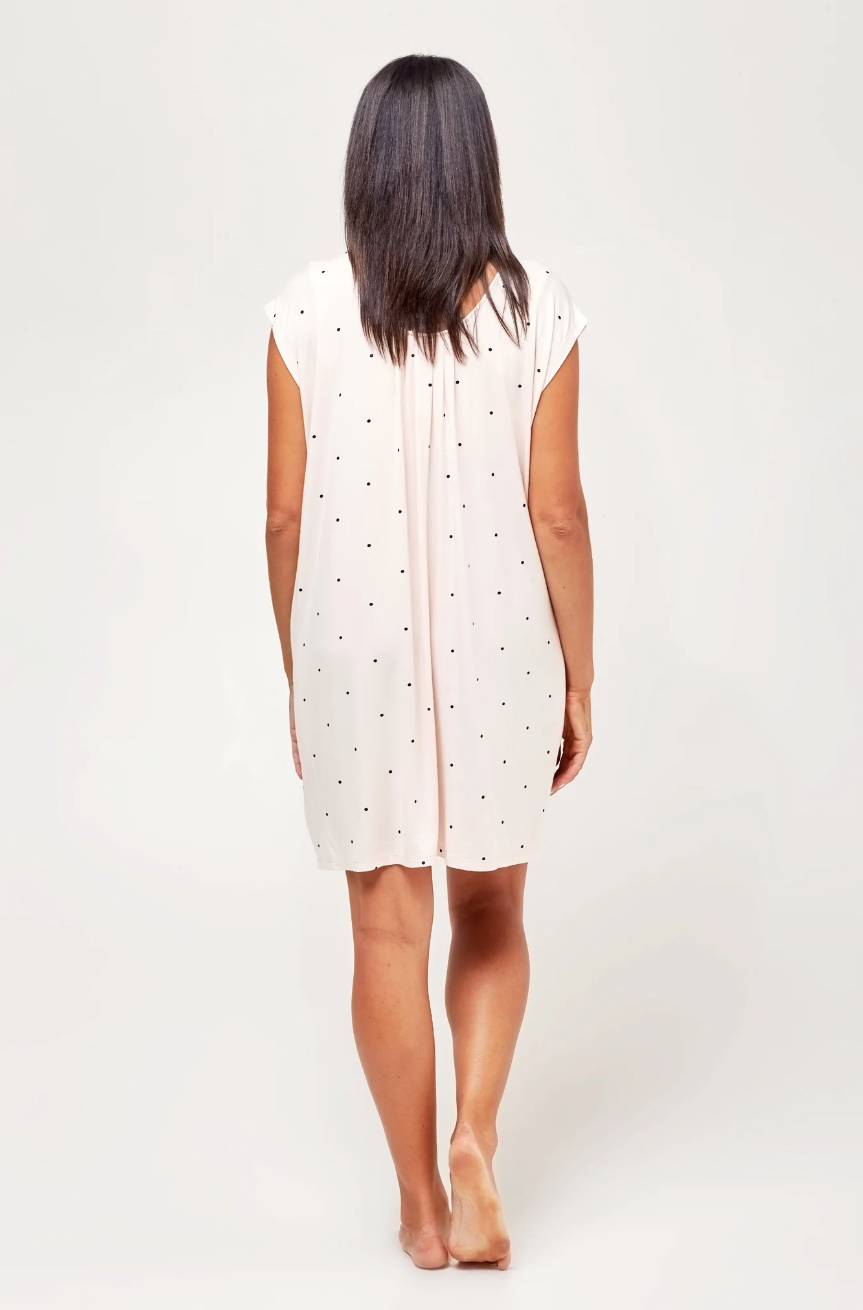 Gardenia Dot Clementine Bamboo Maternity & Nursing Nightie
