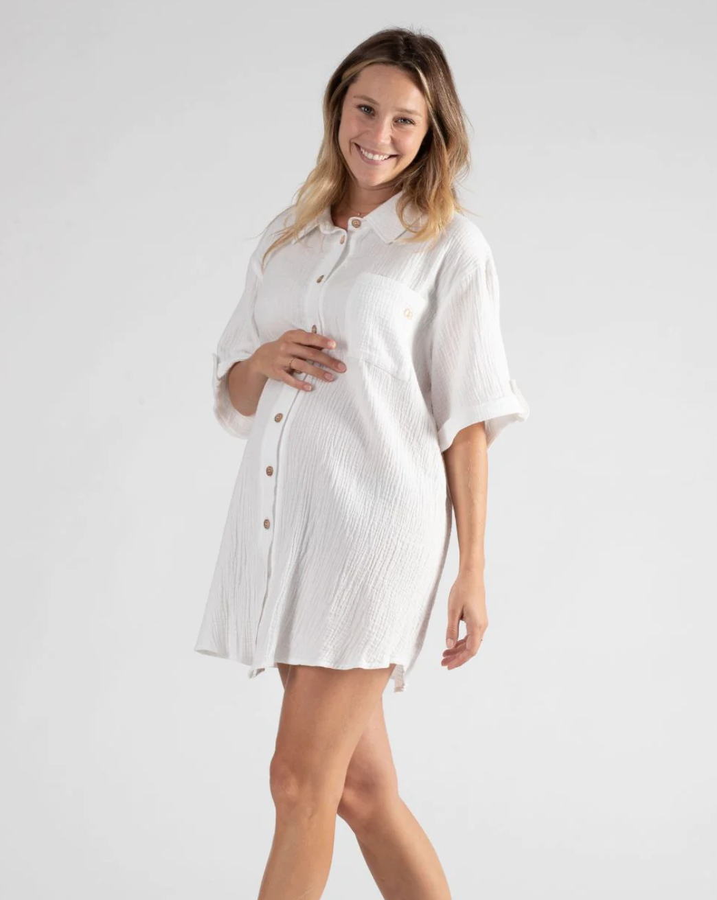 Bertille Oversized Maternity & Nursing Shirt Dress