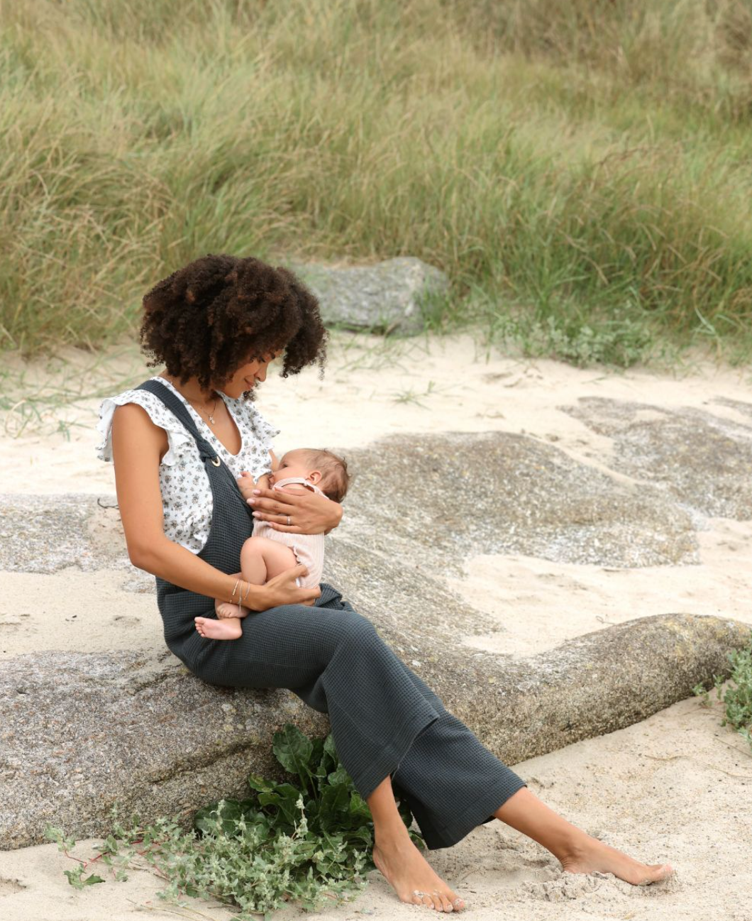Maya Anthracite Maternity & Nursing Overalls