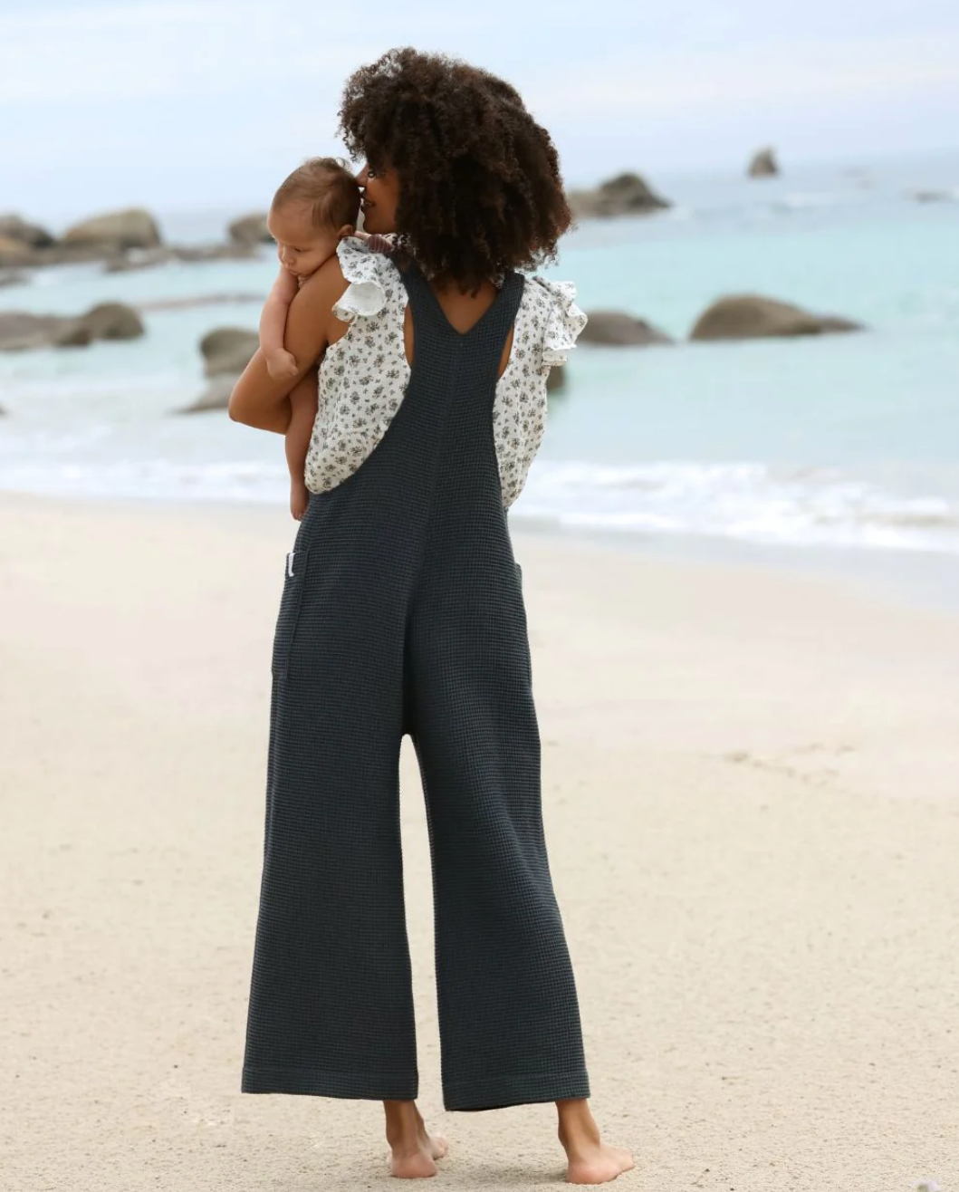 Maya Anthracite Maternity & Nursing Overalls