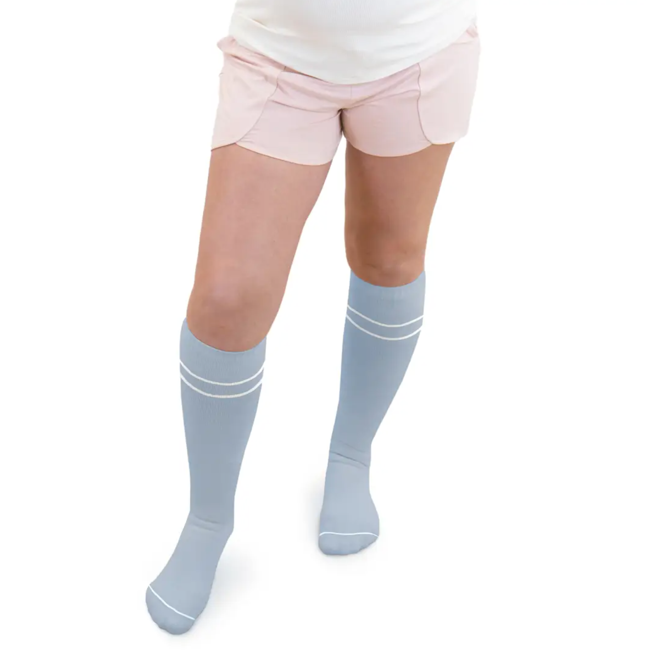 Slate Blue/Black Compression Socks - 2 Pack