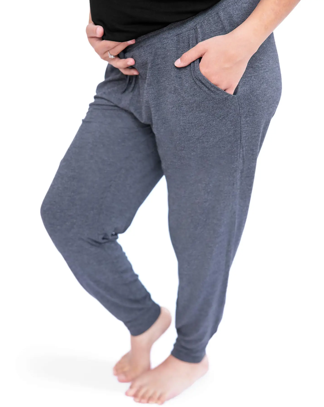 Heather Grey Everyday Maternity & Postpartum Lounge Joggers