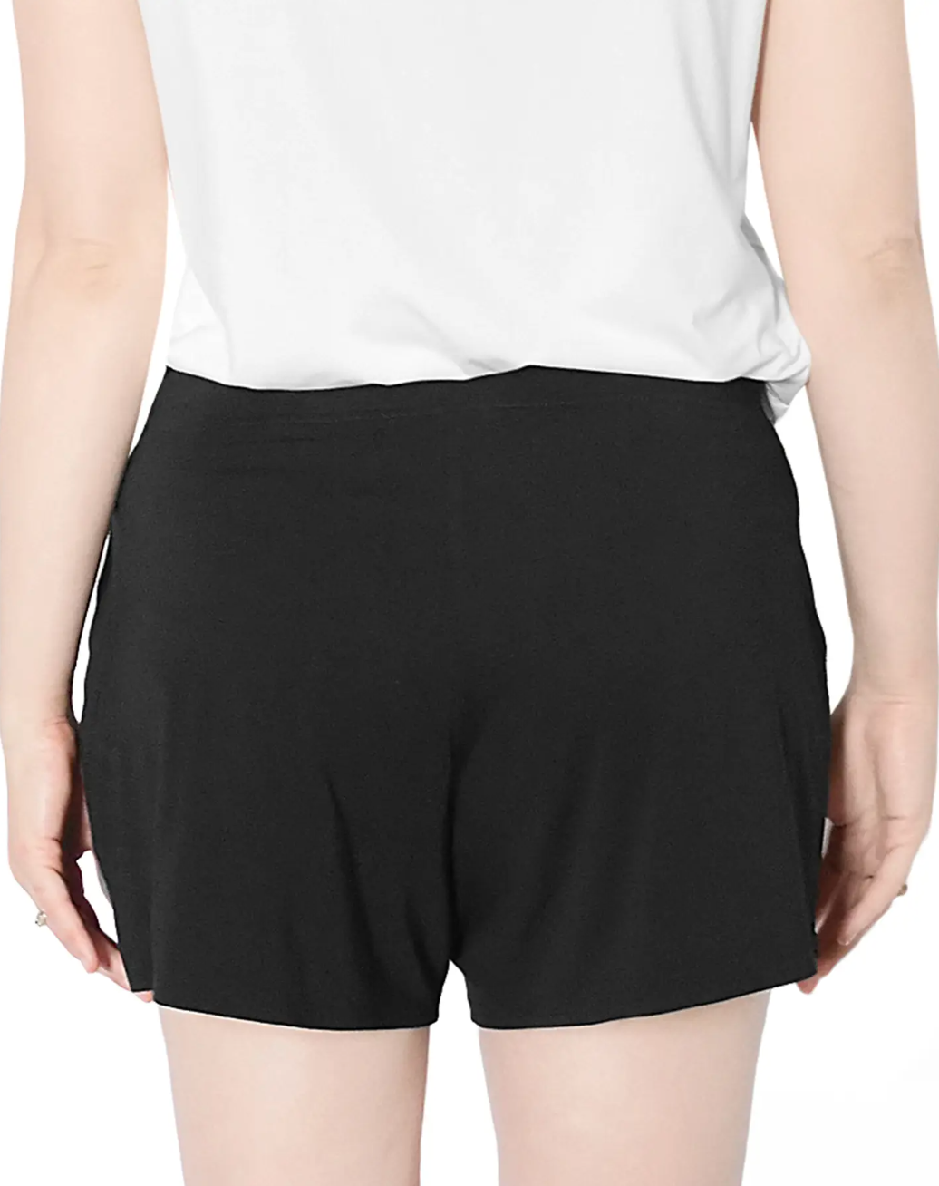 Black Bamboo Maternity & Postpartum Lounge Shorts