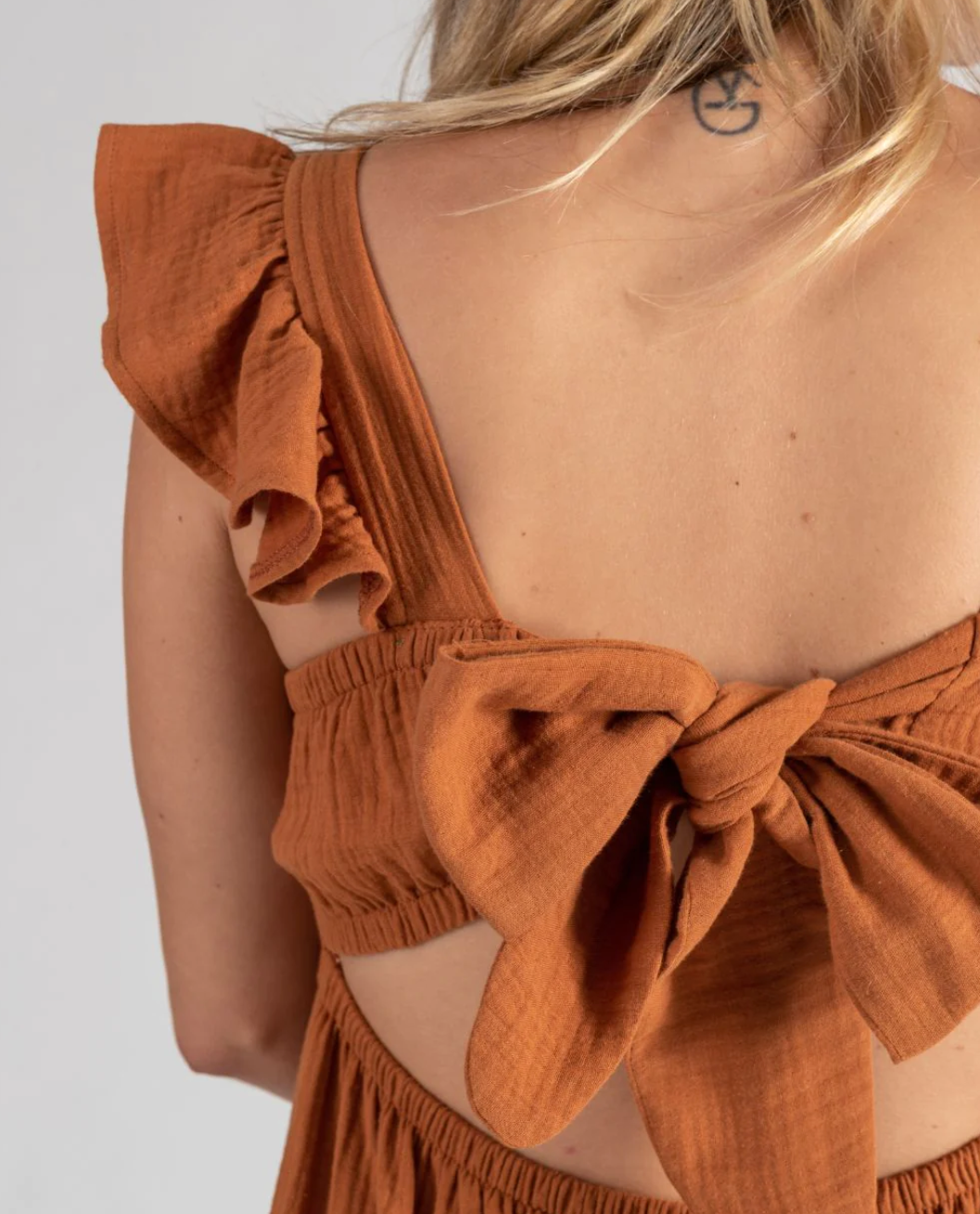 Melody Caramel Maternity & Nursing Dress