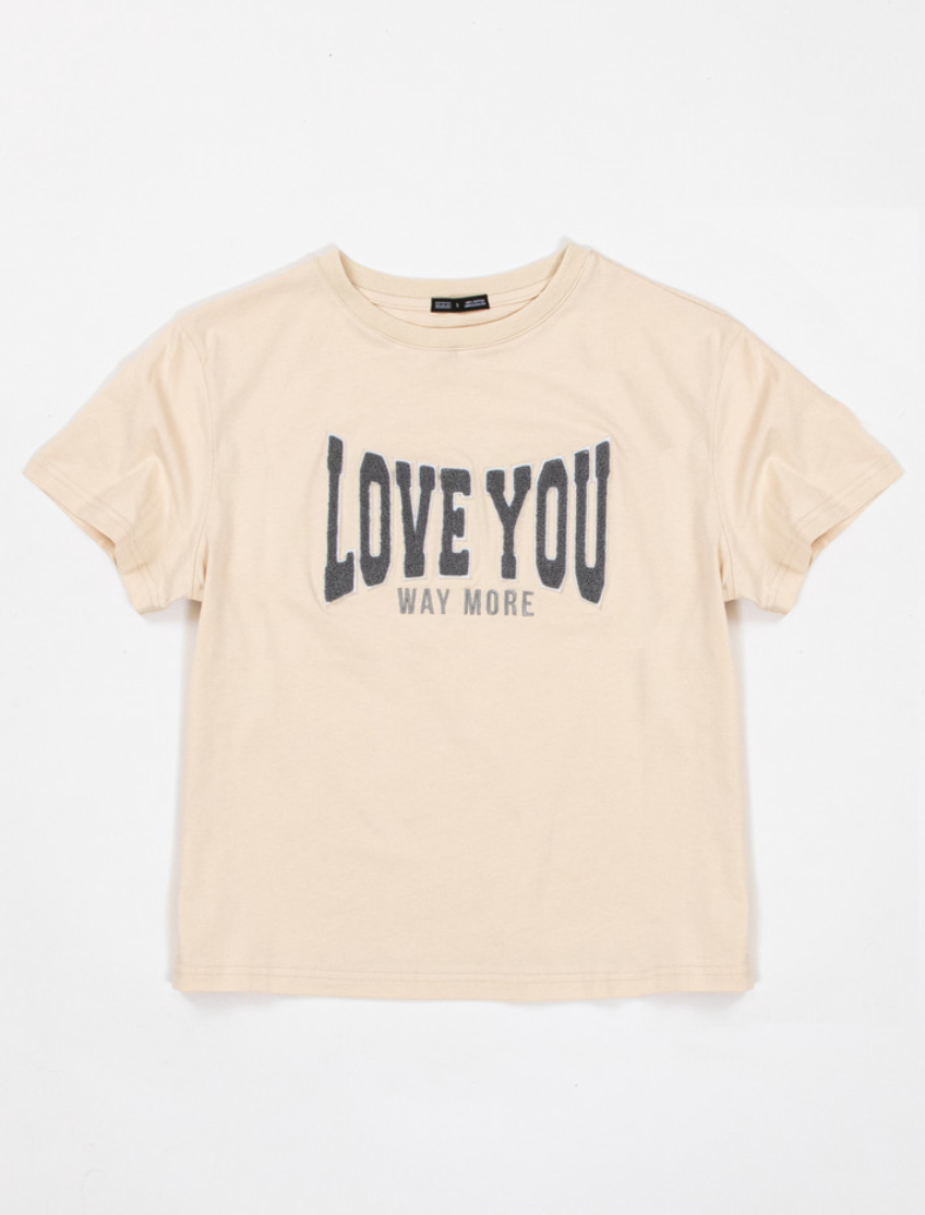 LOVE YOU WAY MORE Ivory Tee