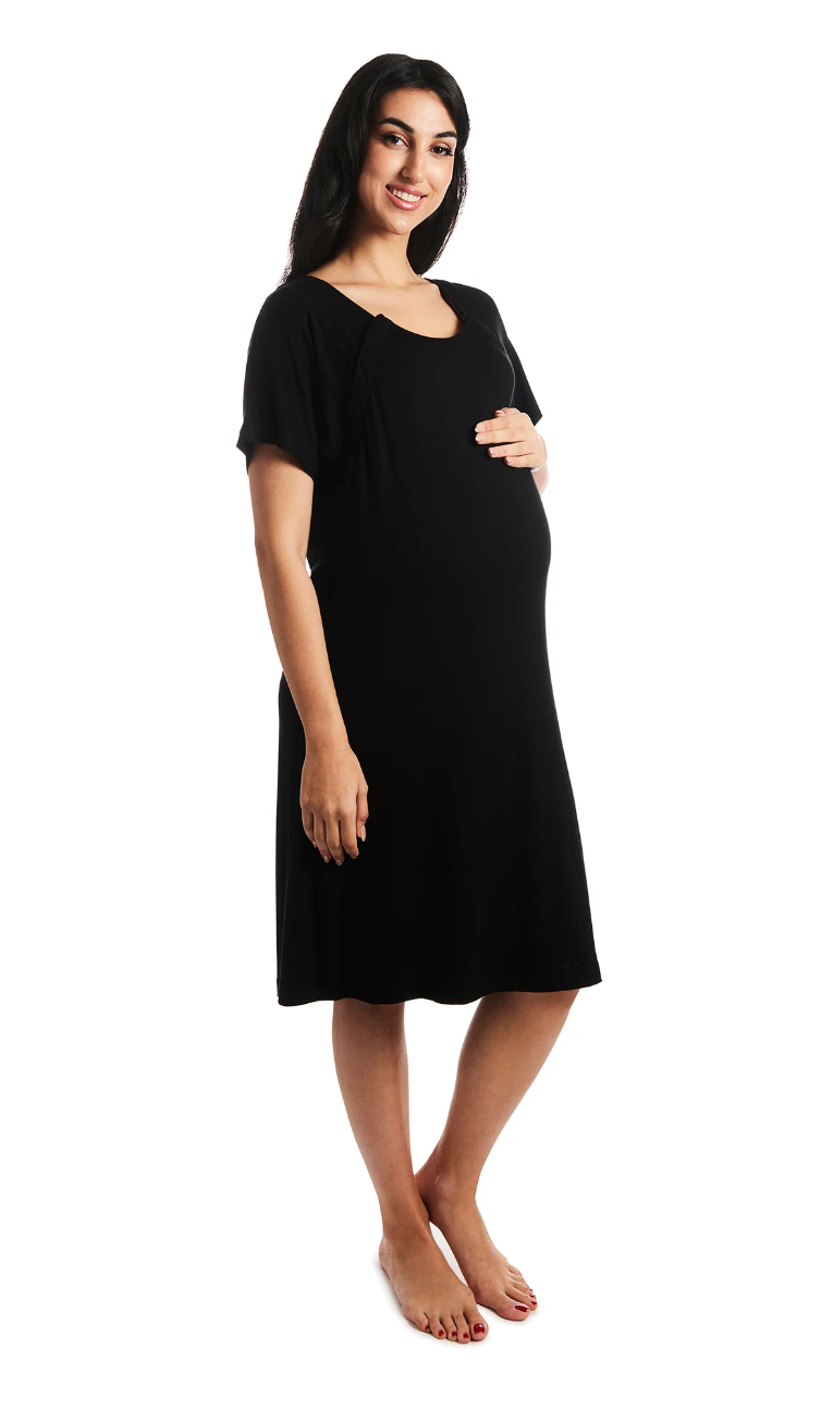 Rosa Black Hospital Gown