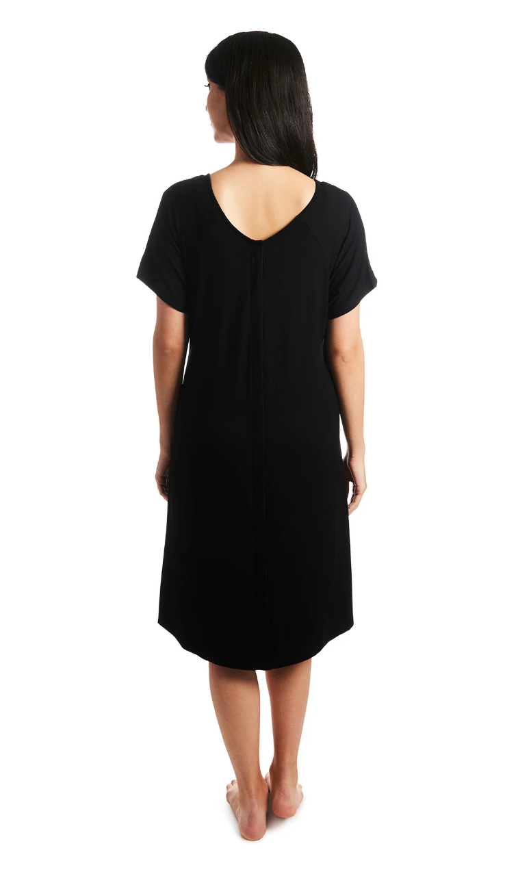 Rosa Black Hospital Gown