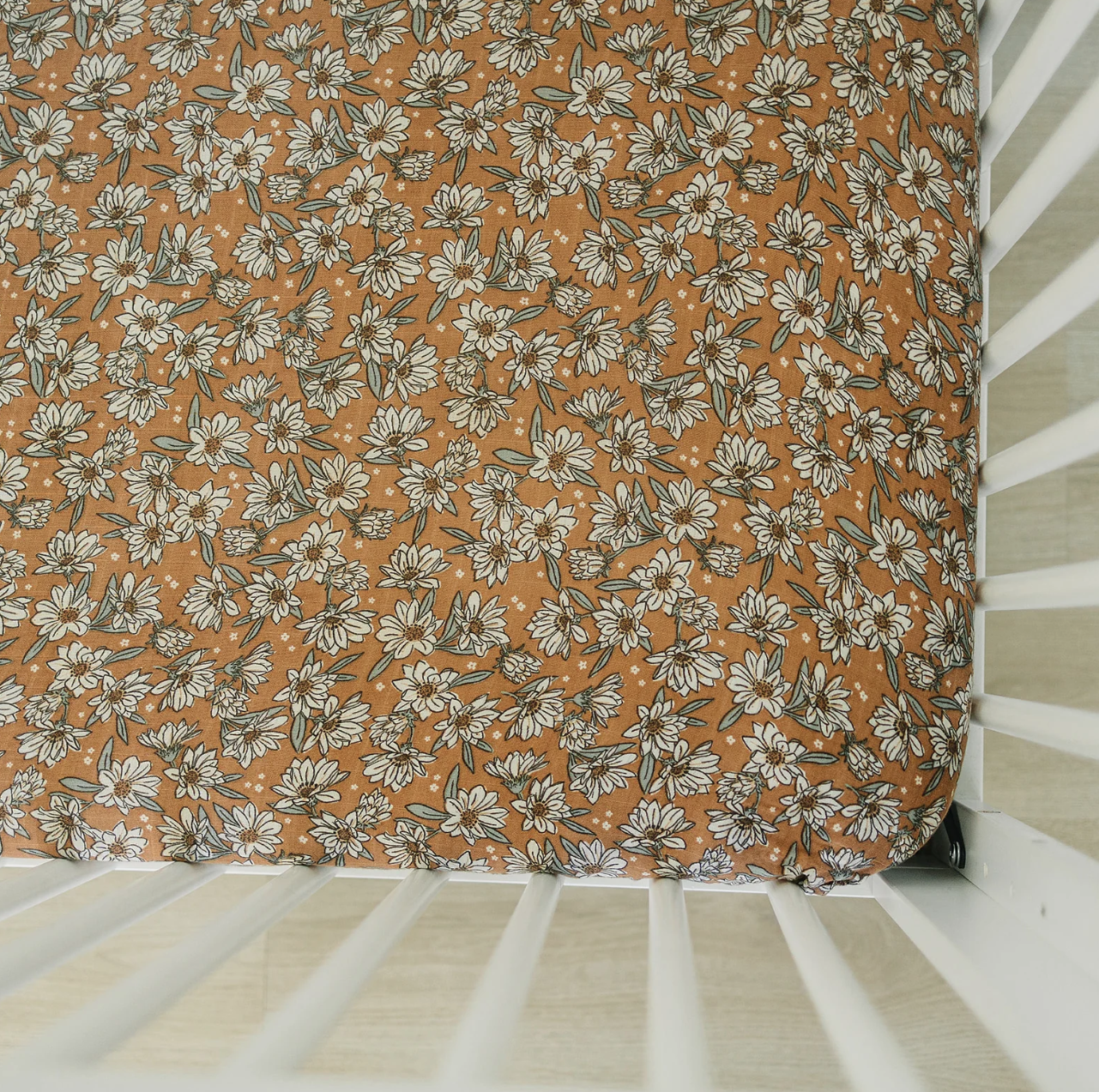 Magnolia Muslin Crib Sheet