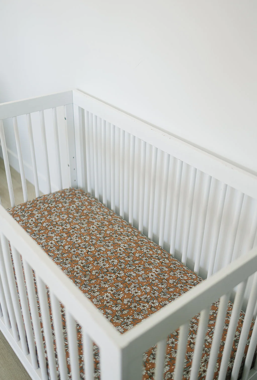 Magnolia Muslin Crib Sheet