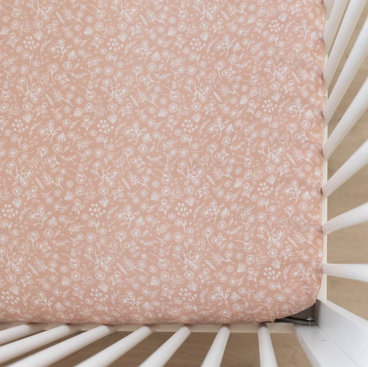 Wildflower Muslin Crib Sheet