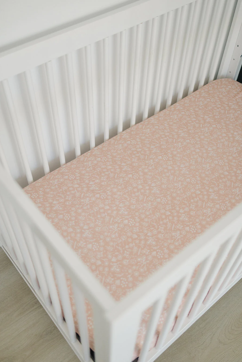 Wildflower Muslin Crib Sheet