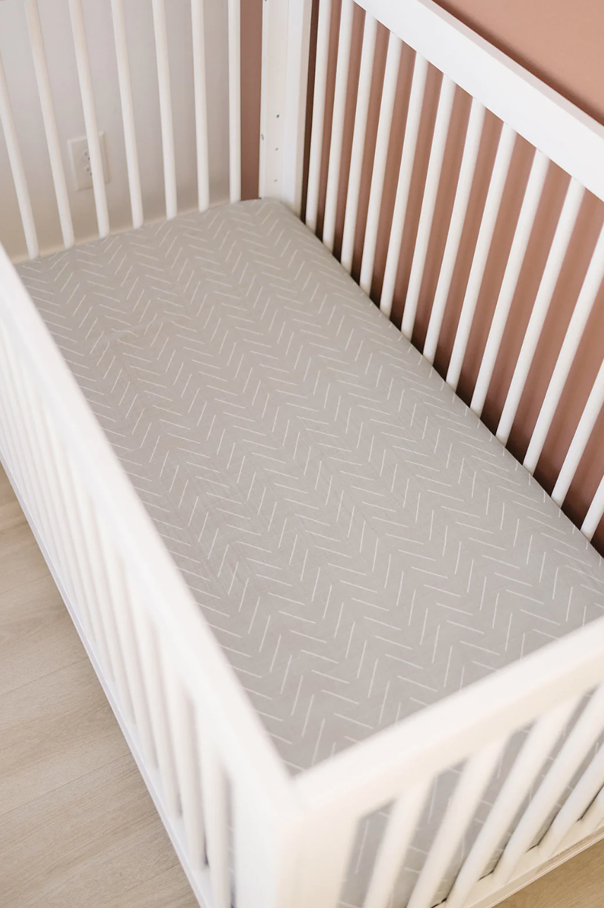 Desert Sage Muslin Crib Sheet