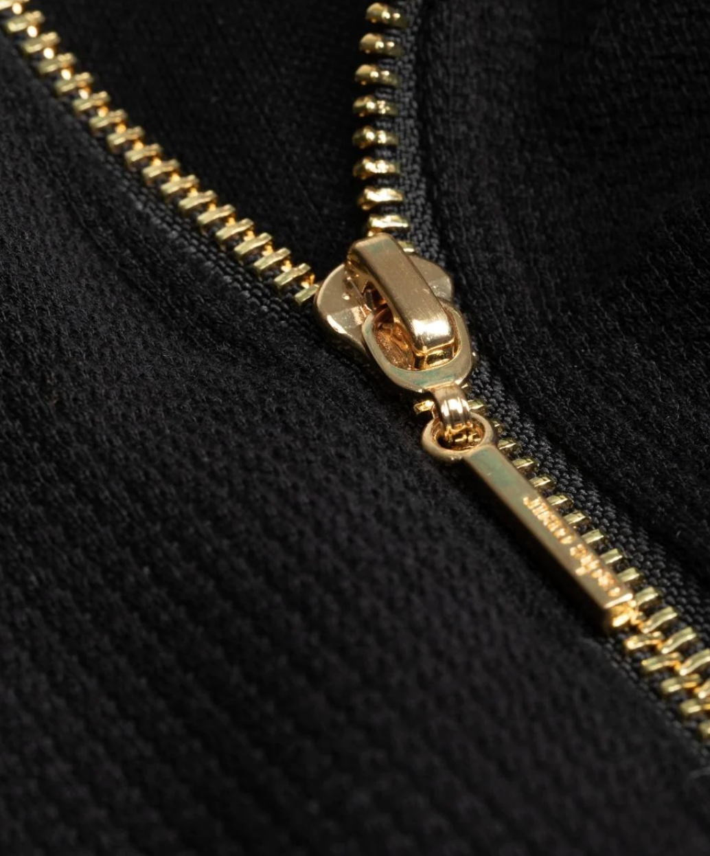 Black Ribbed Zip Dress