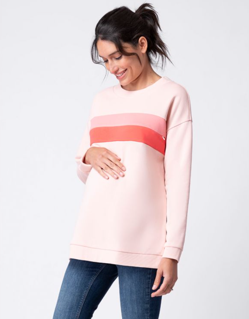 Pink Ombré Color Block Maternity & Nursing