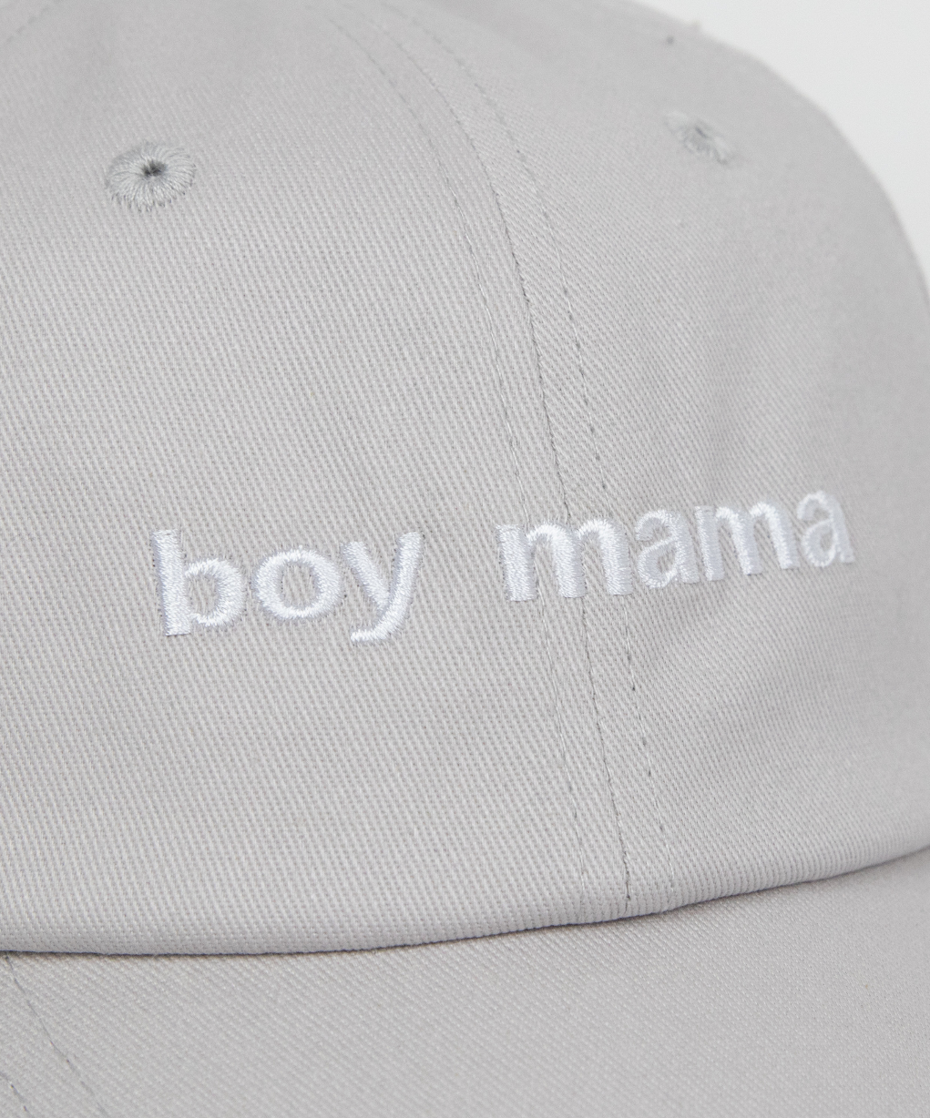 Boy Mama Light Grey Baseball Cap