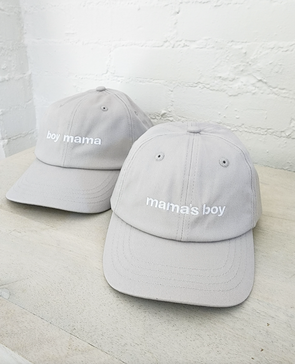 Mama's Boys Light Grey Baseball Cap