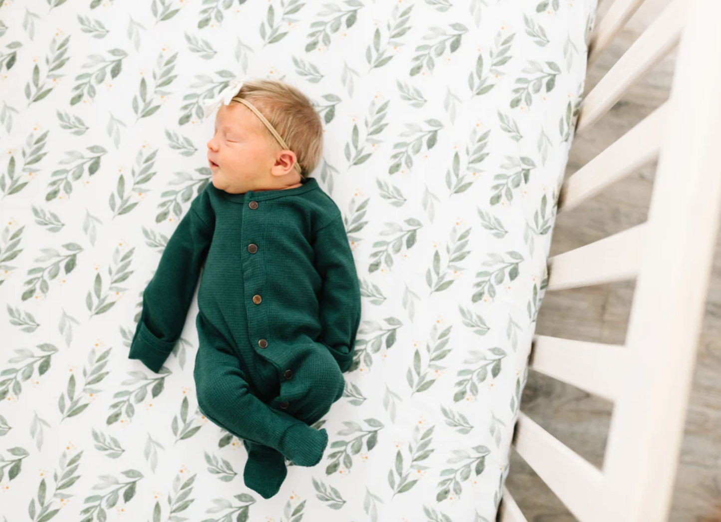 Fern Premium Knit Fitted Crib Sheet