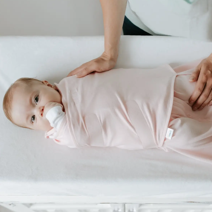 Halo Heather Pink Cotton Swaddle Sleepsack