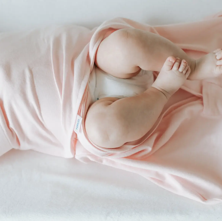 Halo Heather Pink Cotton Swaddle Sleepsack