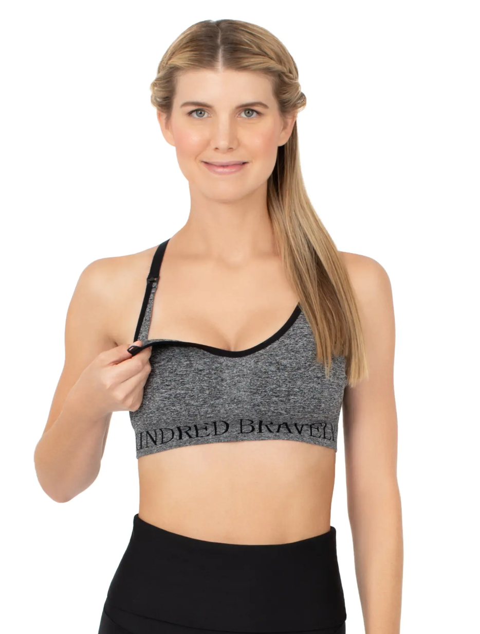 Heather Grey Sublime Low Impact Nursing & Maternity Sports Bra