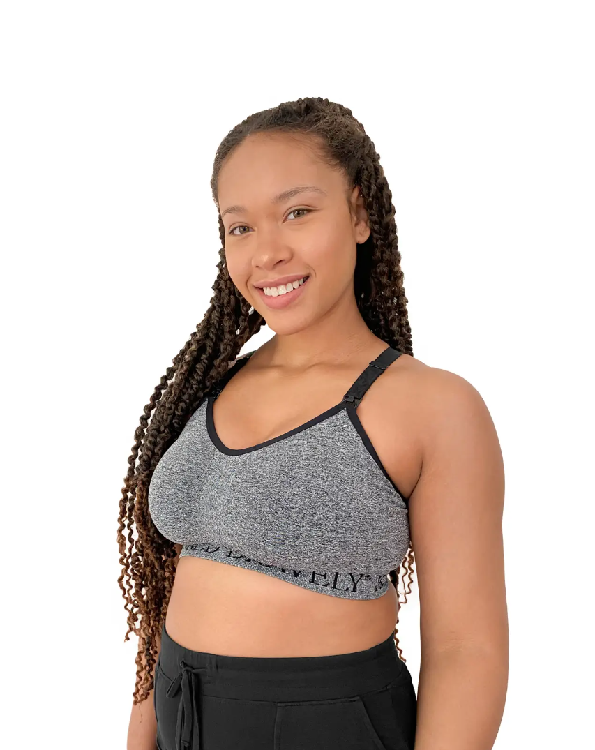 Heather Grey Sublime Low Impact Nursing & Maternity Sports Bra
