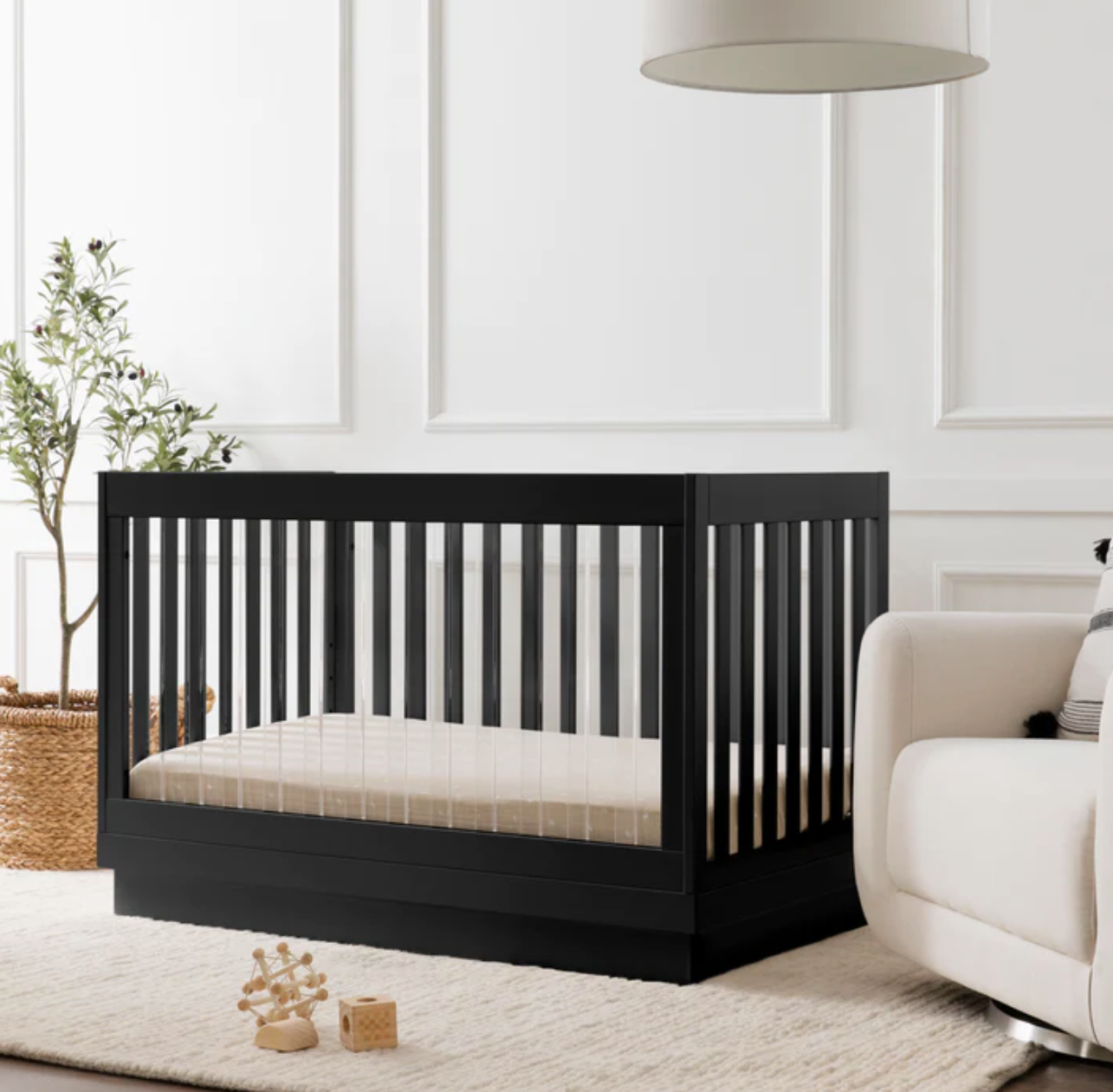 Harlow Acrylic 3-In-1 Convertible Crib