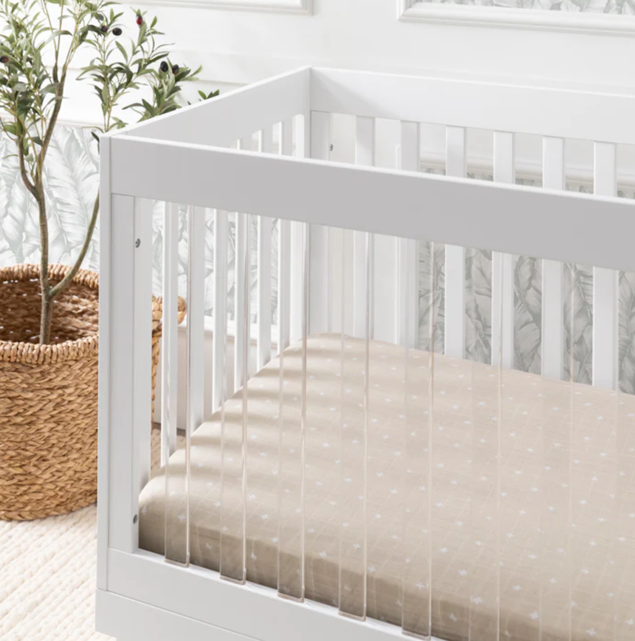 Harlow Acrylic 3-In-1 Convertible Crib