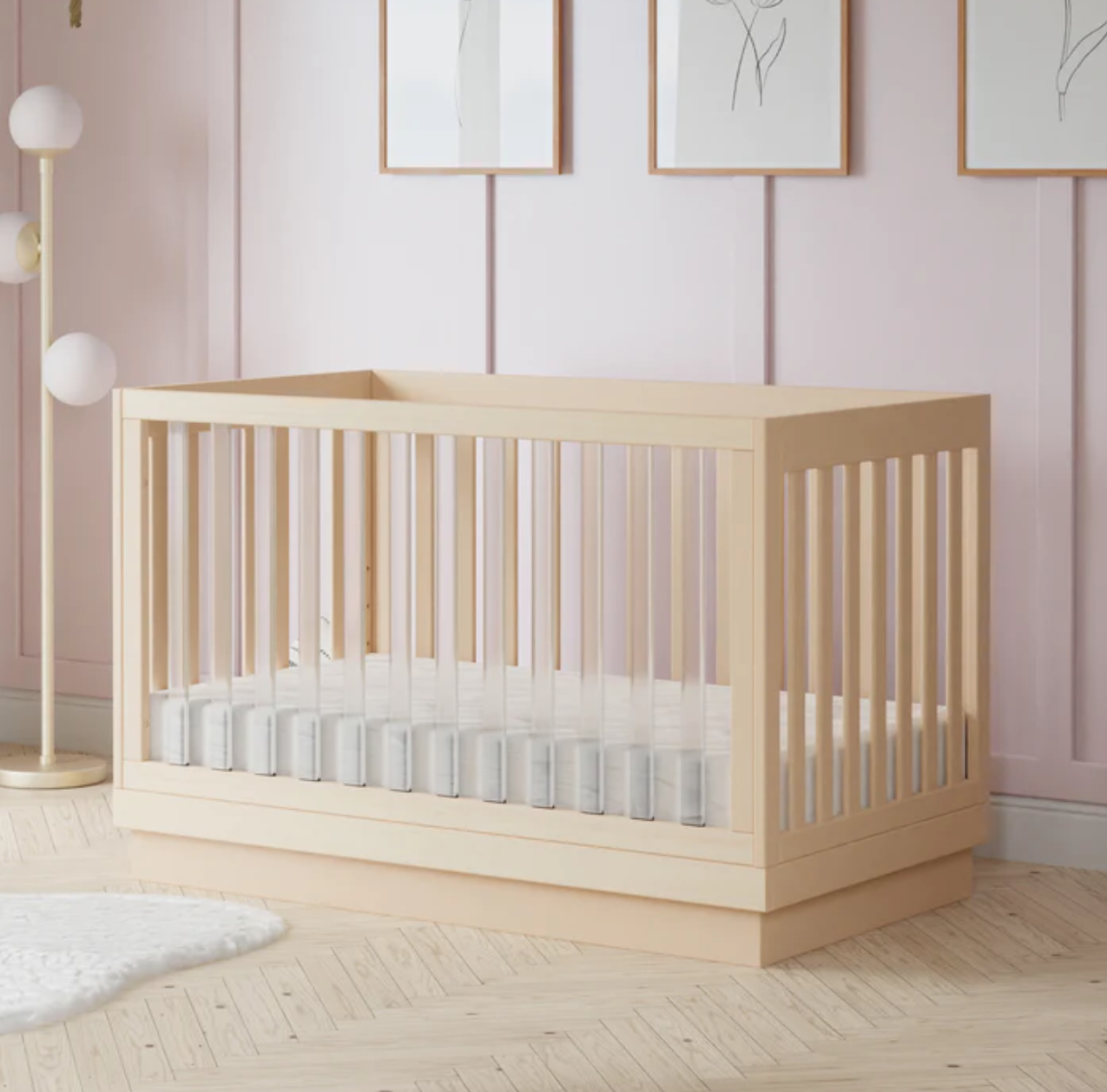 Harlow Acrylic 3-In-1 Convertible Crib