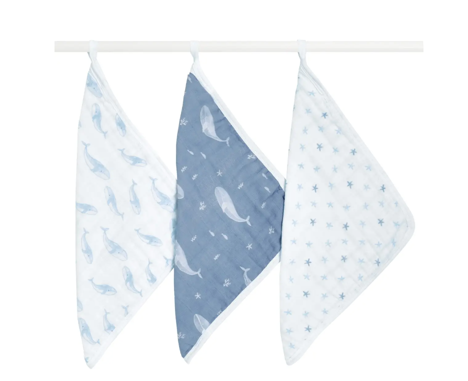 Oceanic Organic Cotton Washcloths 3-Pack