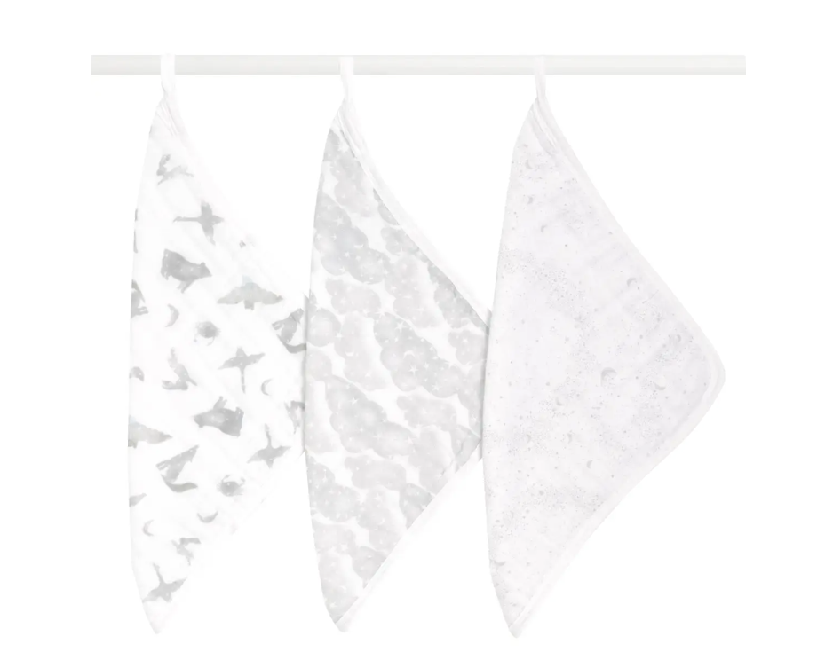 Map The Stars Organic Cotton Washcloths 3-Pack