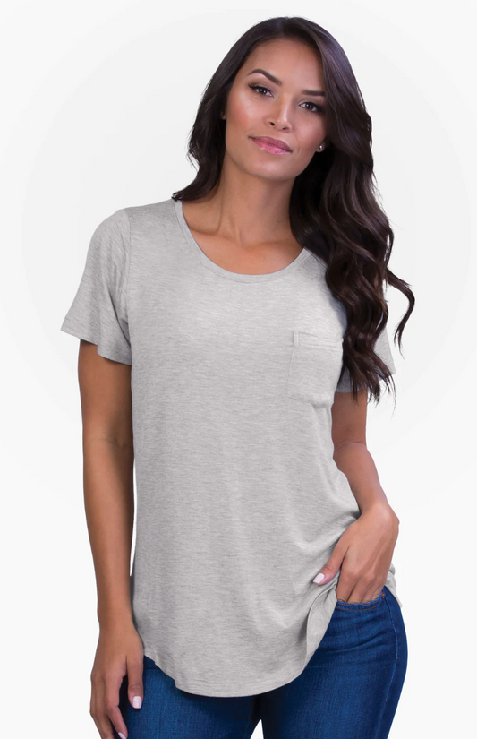 The Perfect Nursing Tee - Heather Grey