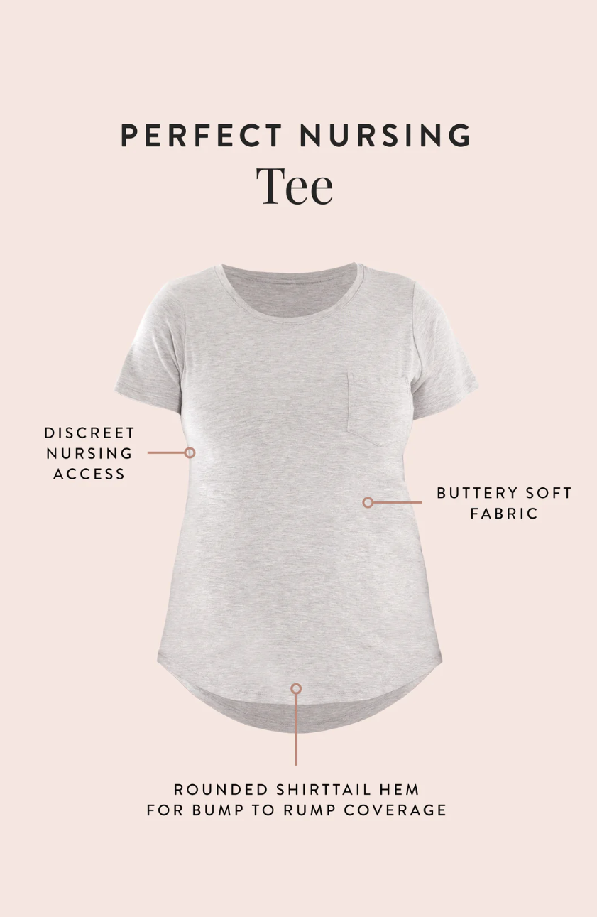 The Perfect Nursing Tee - Heather Grey