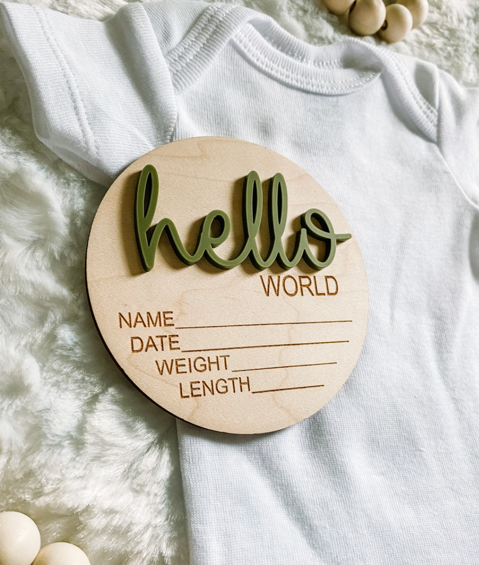 Hello World Birth Disks