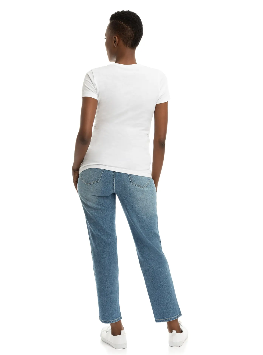 Maternity 28" Straight Leg Jean W/ Bellyband In Kinsley