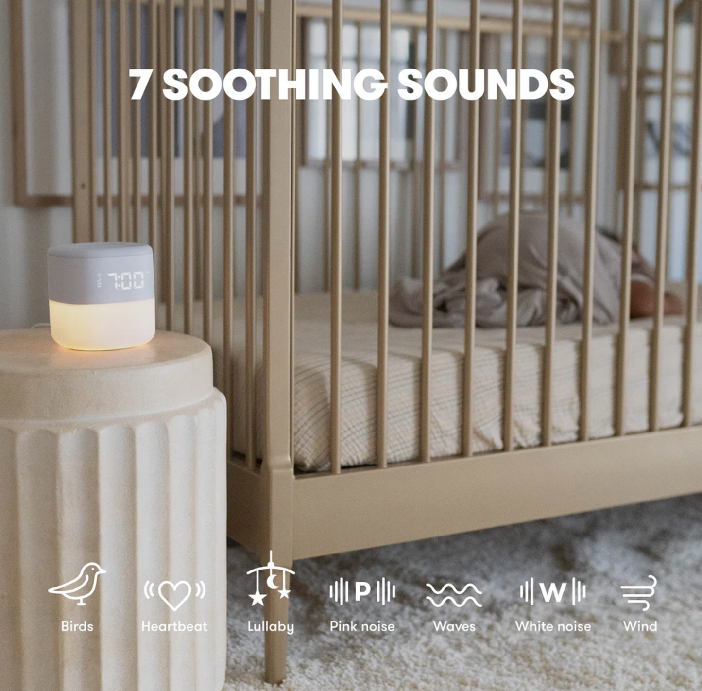 3-In-1 Sound Machine + When To Wake Clock + Nightlight