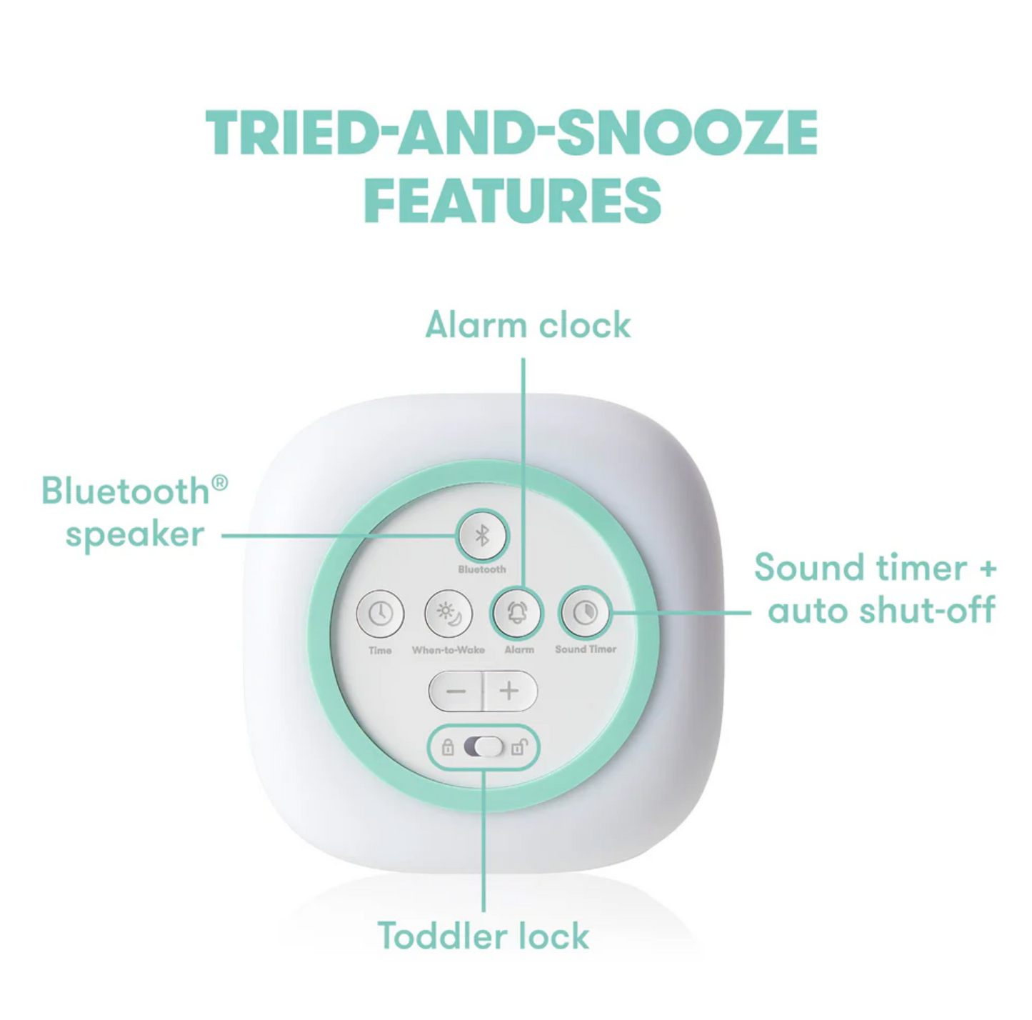 3-In-1 Sound Machine + When To Wake Clock + Nightlight