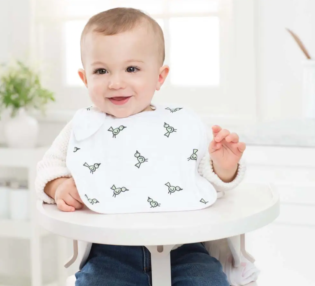 Jungle Jam Cotton Muslin Snap Bibs - 3 Pack