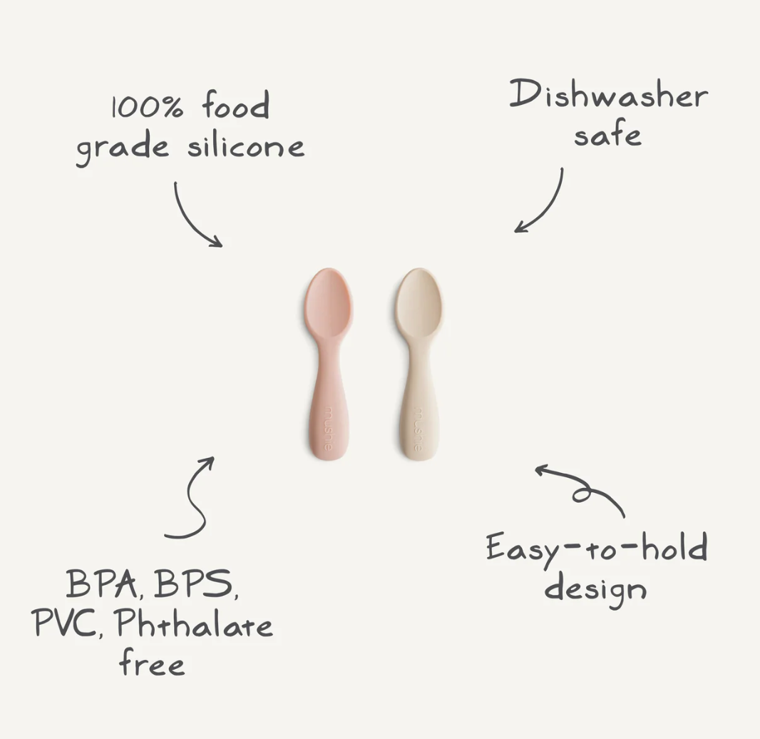 SIlicone Toddler Starter Spoons - 2pk