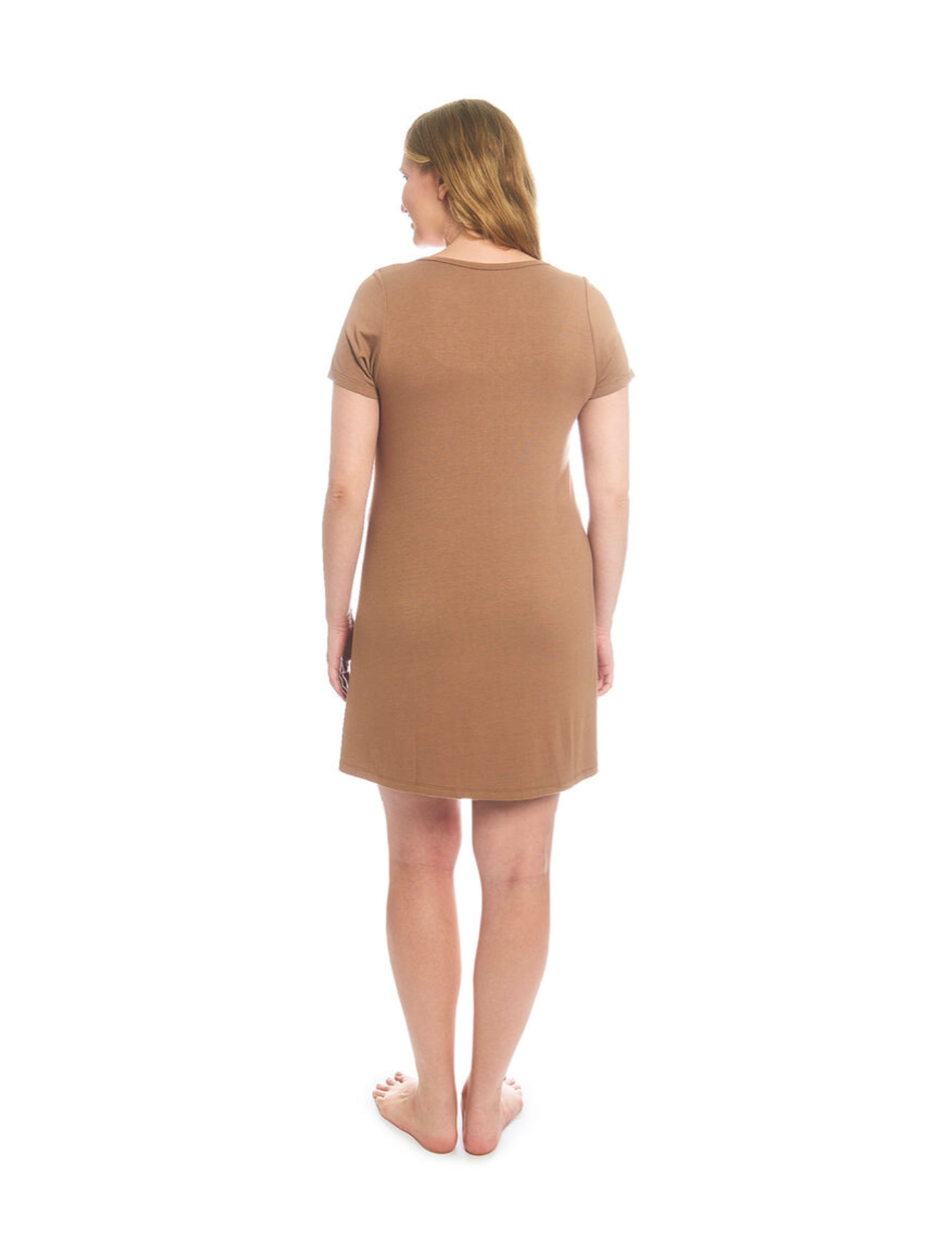 Mocha Stripe Carolyn Gown 4-Piece Set