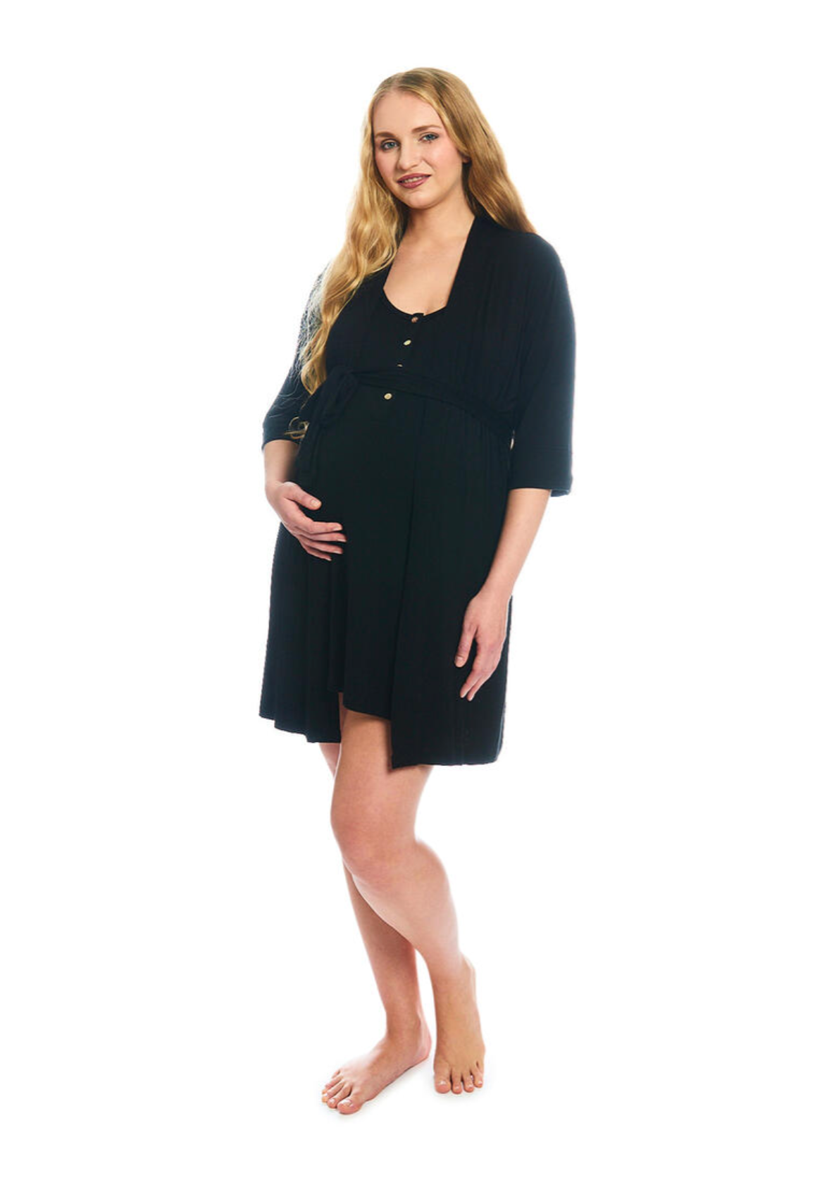 Black Elia Gown 2-Piece Set