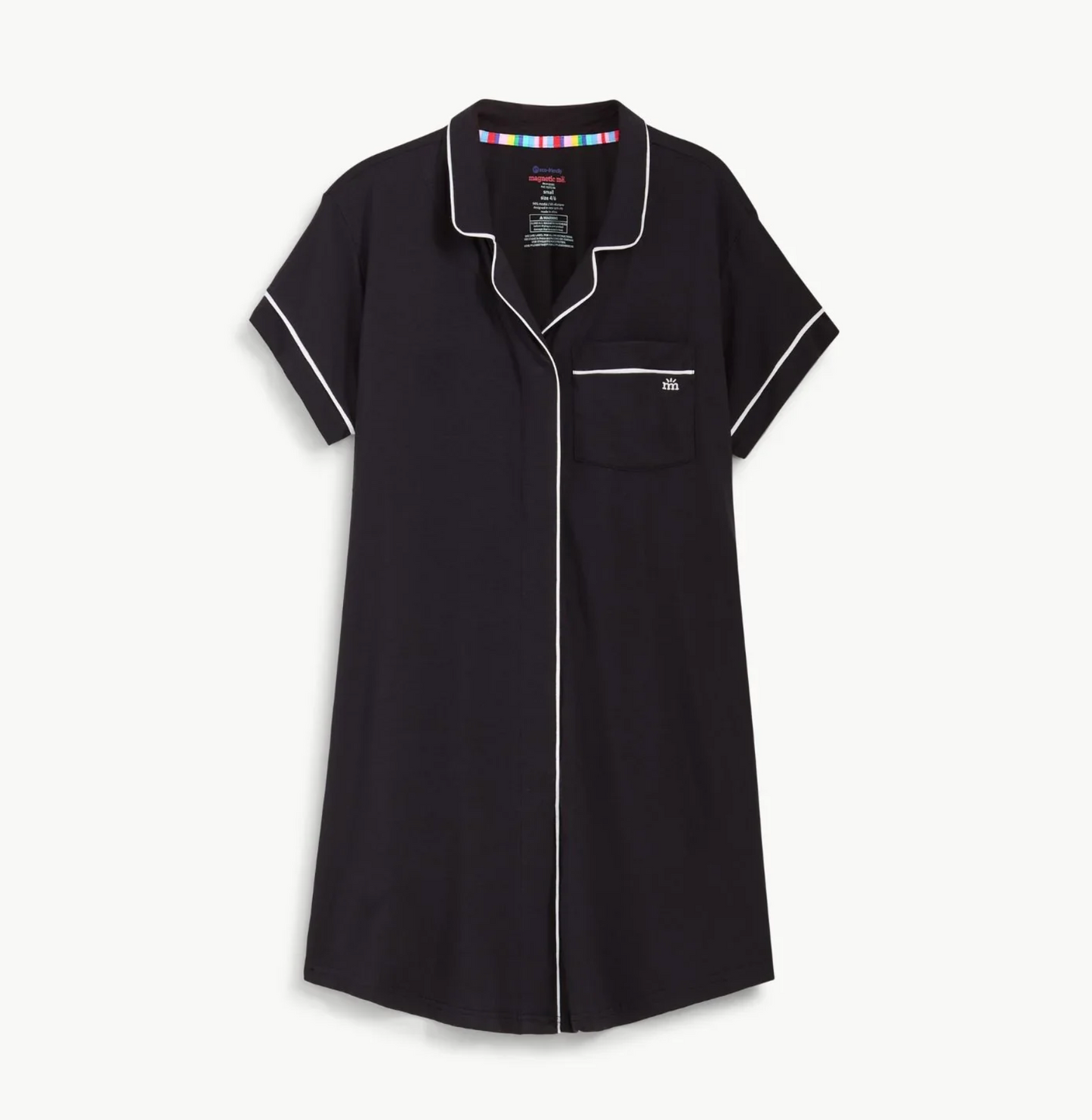 Onyx Modal Magnetic Short Sleeve Sleep Gown