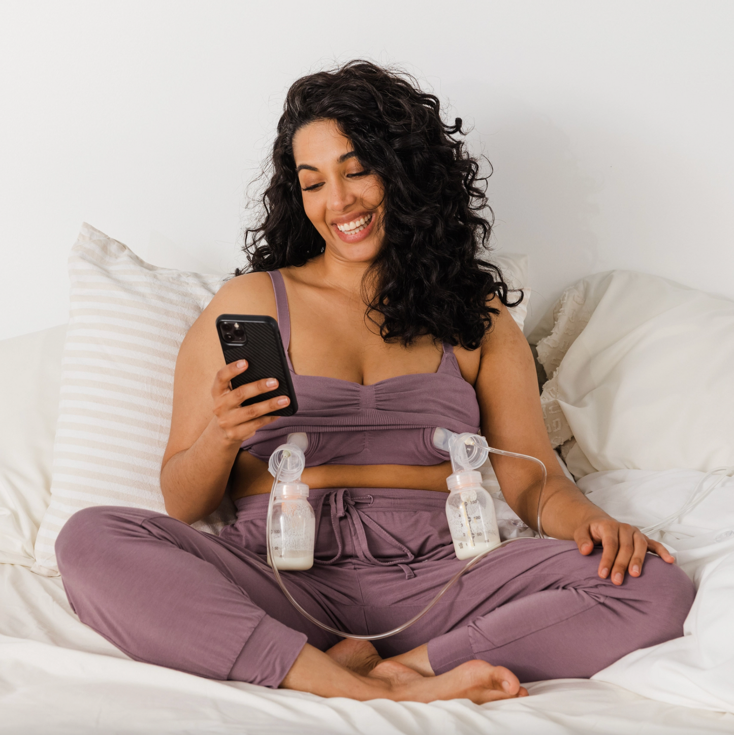Sublime Bamboo Hands-Free Pumping Lounge & Sleep Bra - Twilight