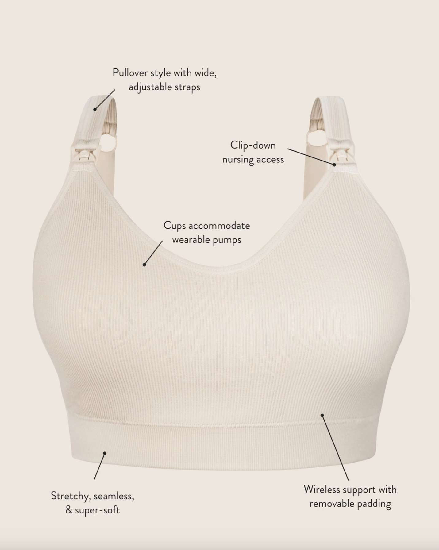 Black Mia Maternity & Nursing Bra