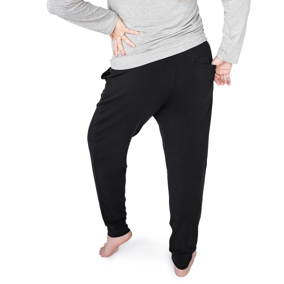 Black Bamboo Maternity & Postpartum Joggers