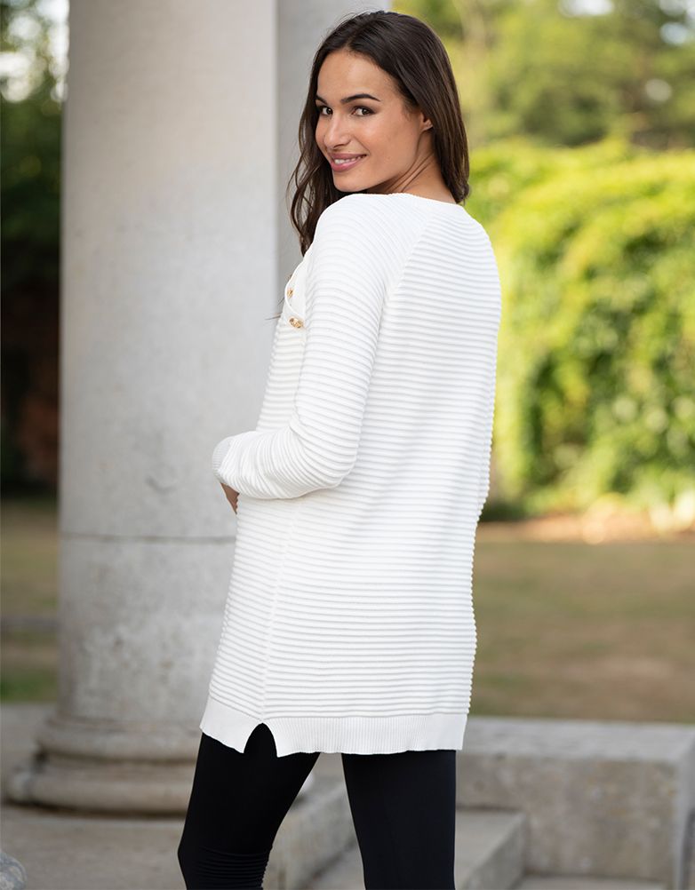 Amalia Cream Knit Maternity & Nursing Sweater