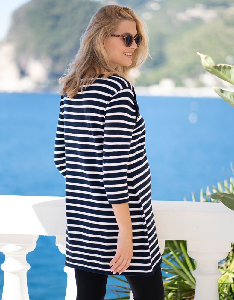 Bethan Nautical Stripe Maternity & Nursing Top