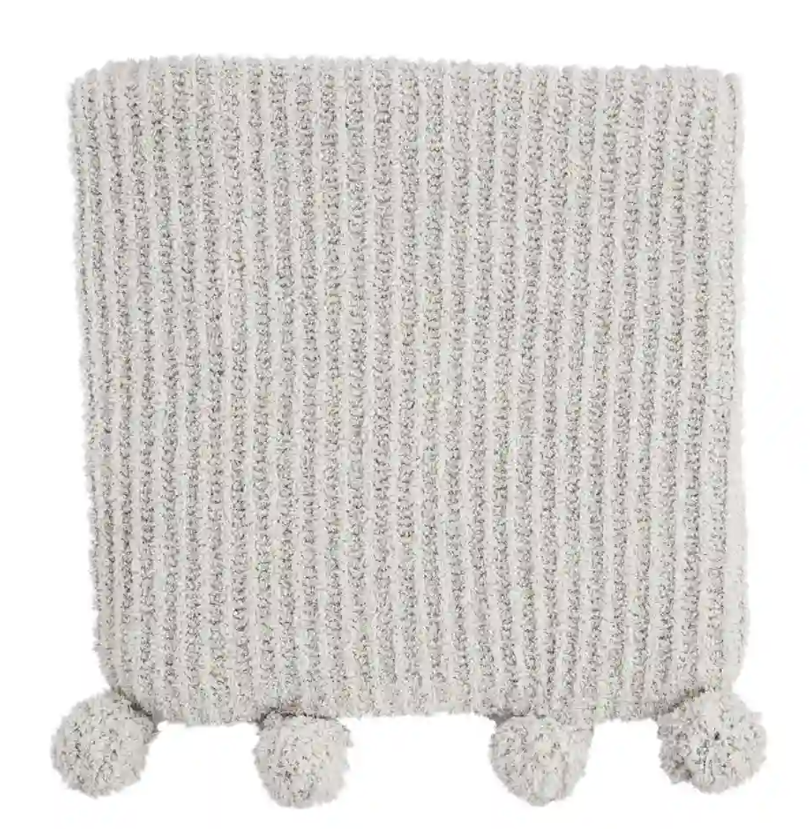 Chenille Pom Pom Throw Blanket