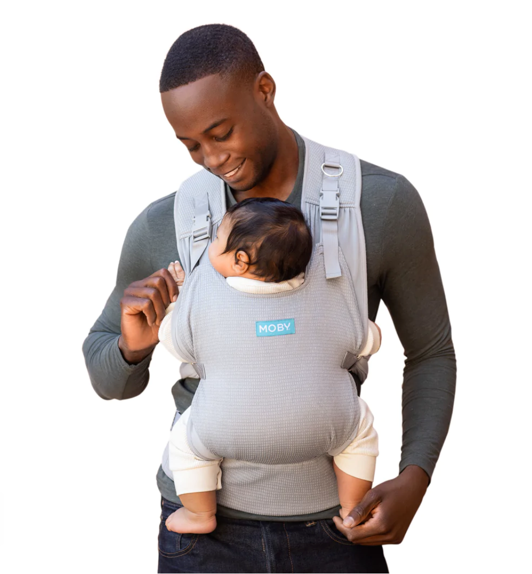 Moby Cloud Ultra-Light Hybrid Baby Carrier – For Newborn To Toddler (Up To 33 Lbs), Adjustable, Breathable, With Structured Support