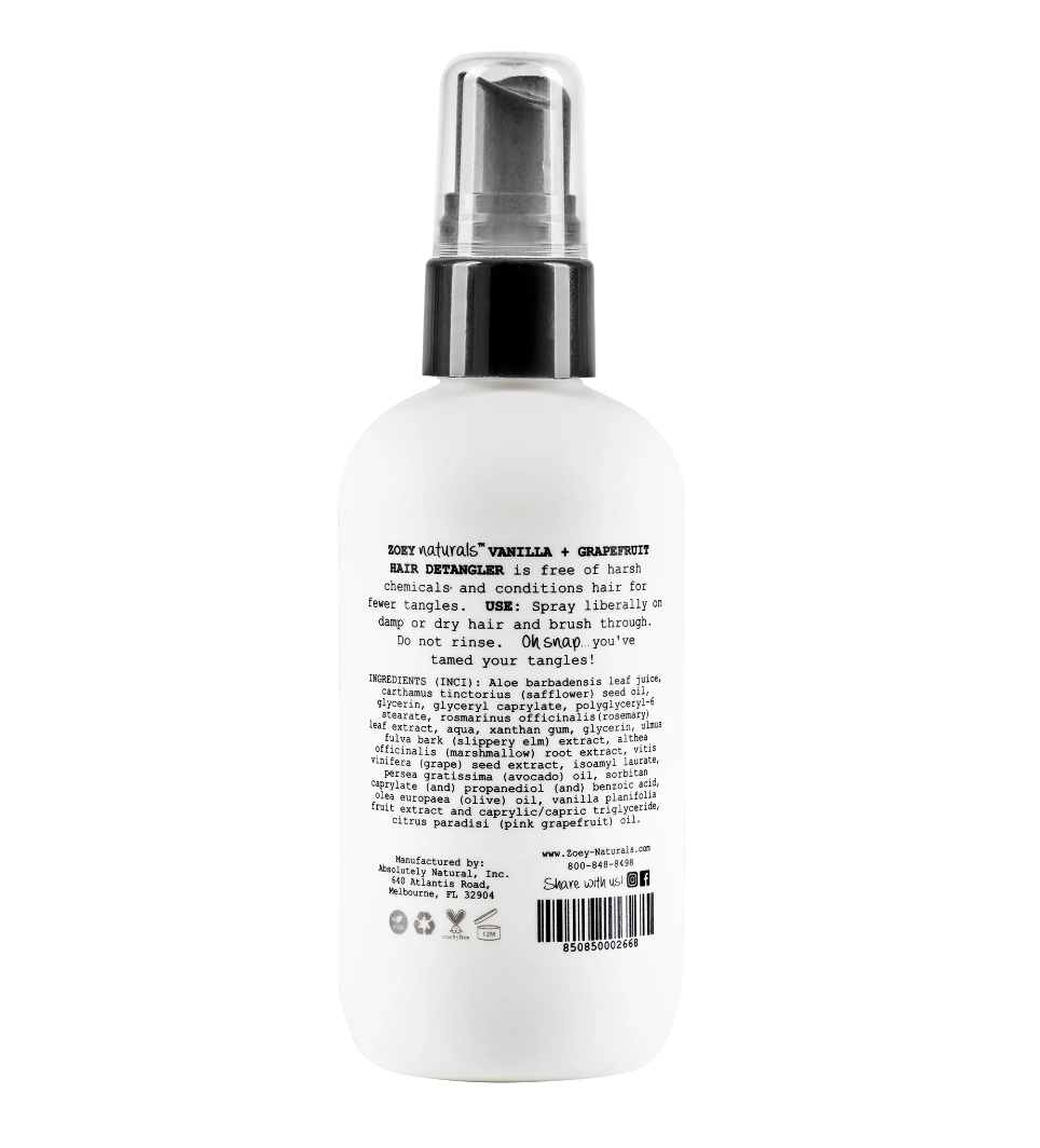 Vanilla + Grapefruit Hair Detangler
